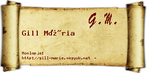 Gill Mária névjegykártya