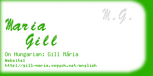 maria gill business card